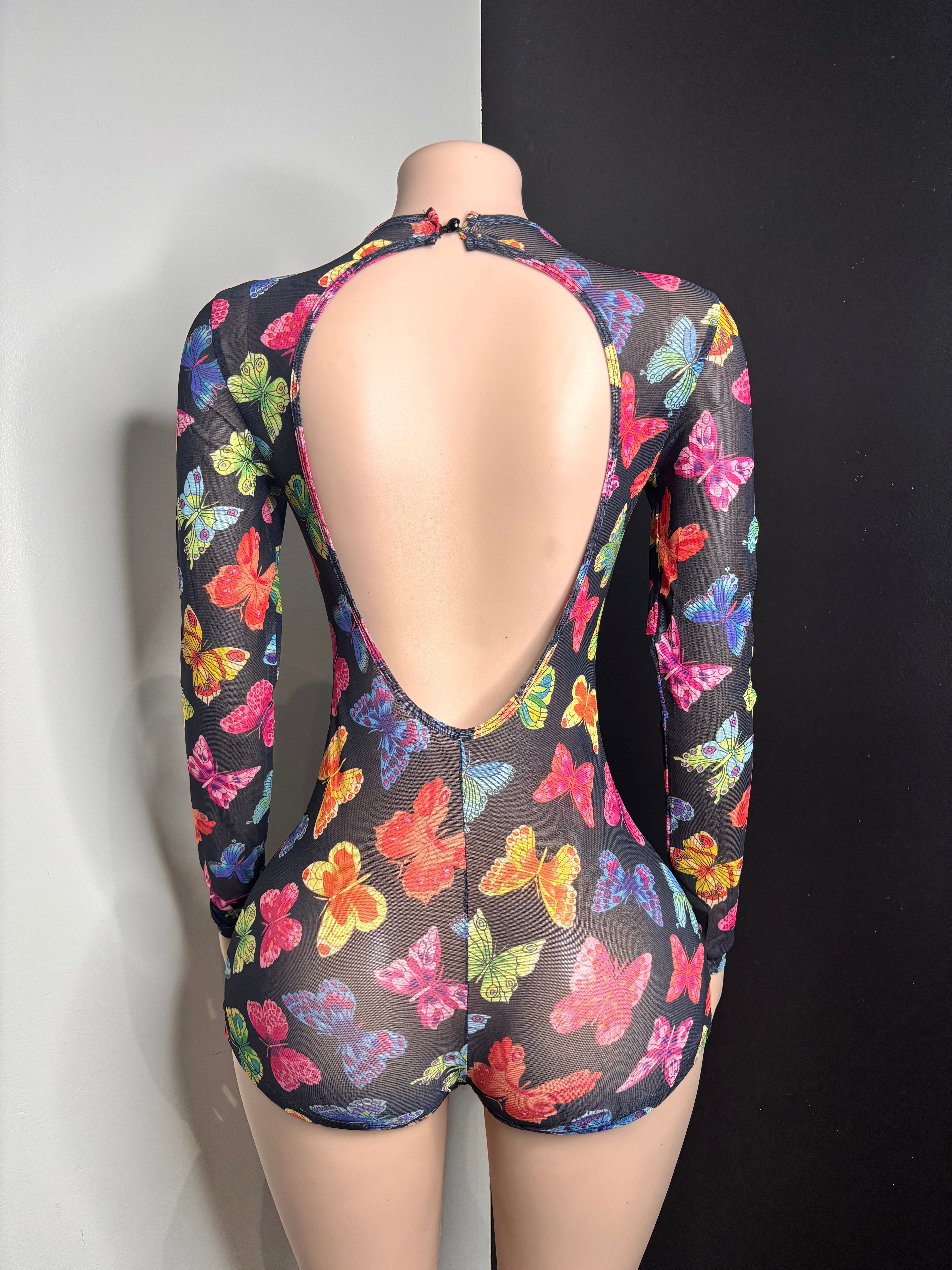 Butterfly Mesh Romper