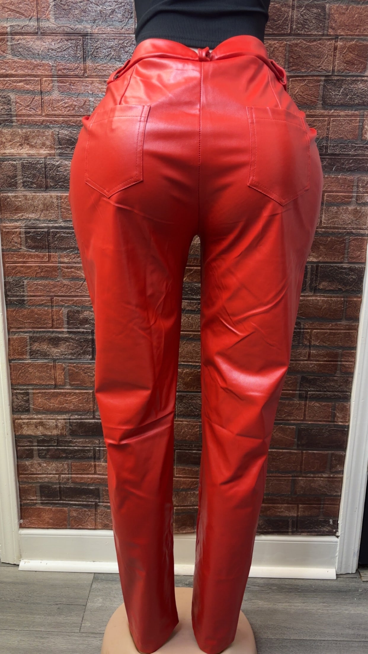 Red Leather Pants