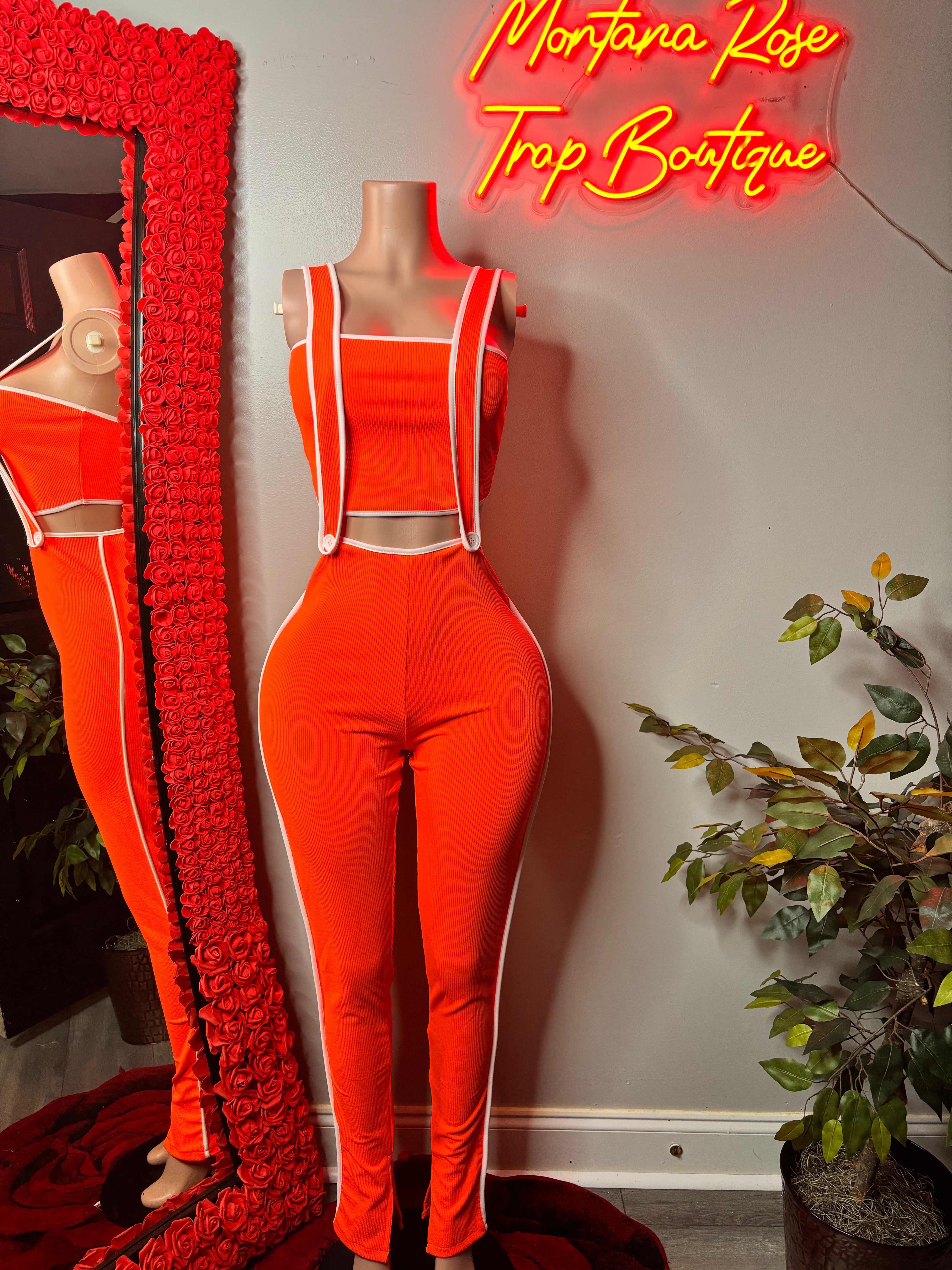 Orange Halter set