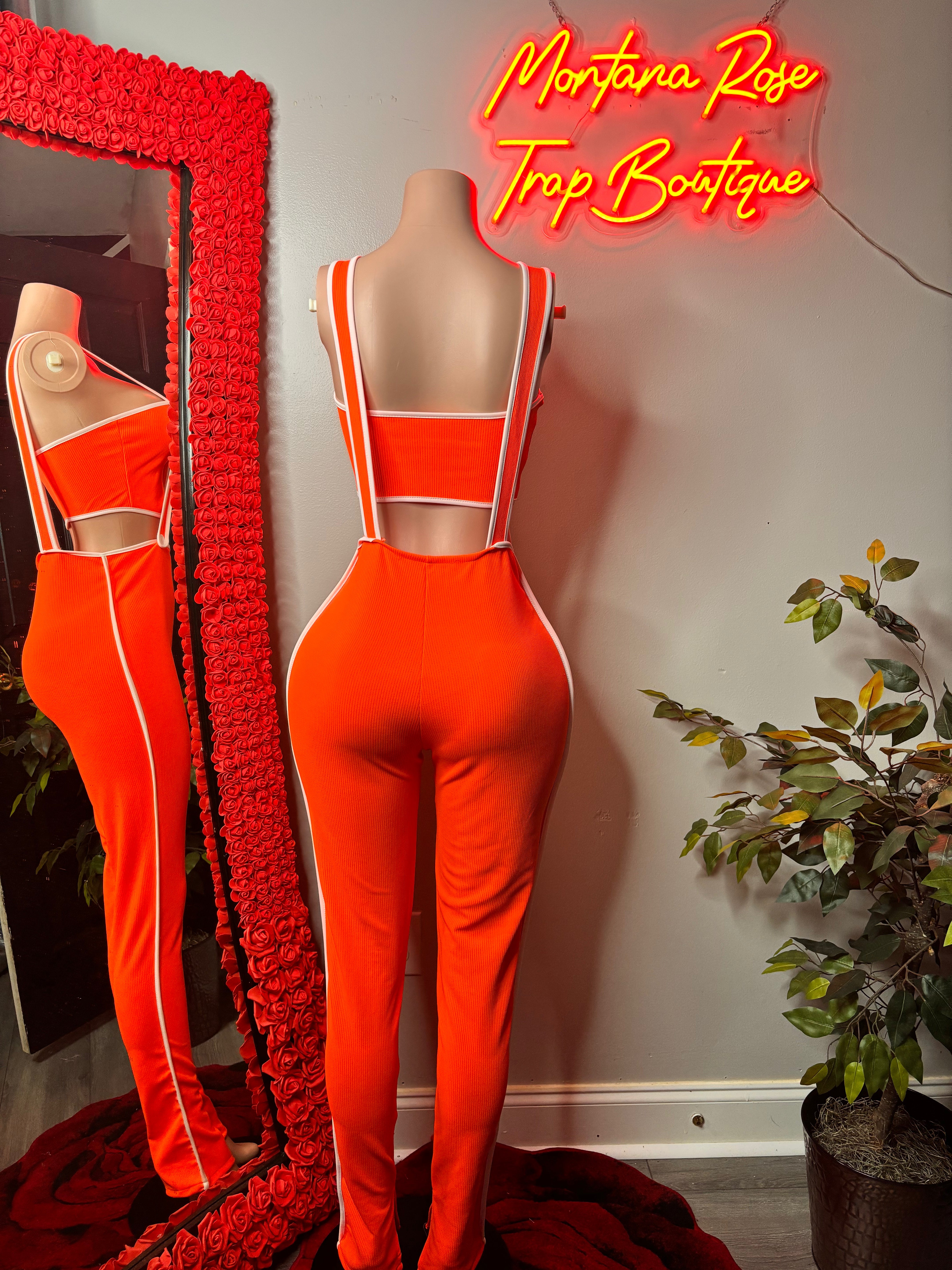 Orange Halter set
