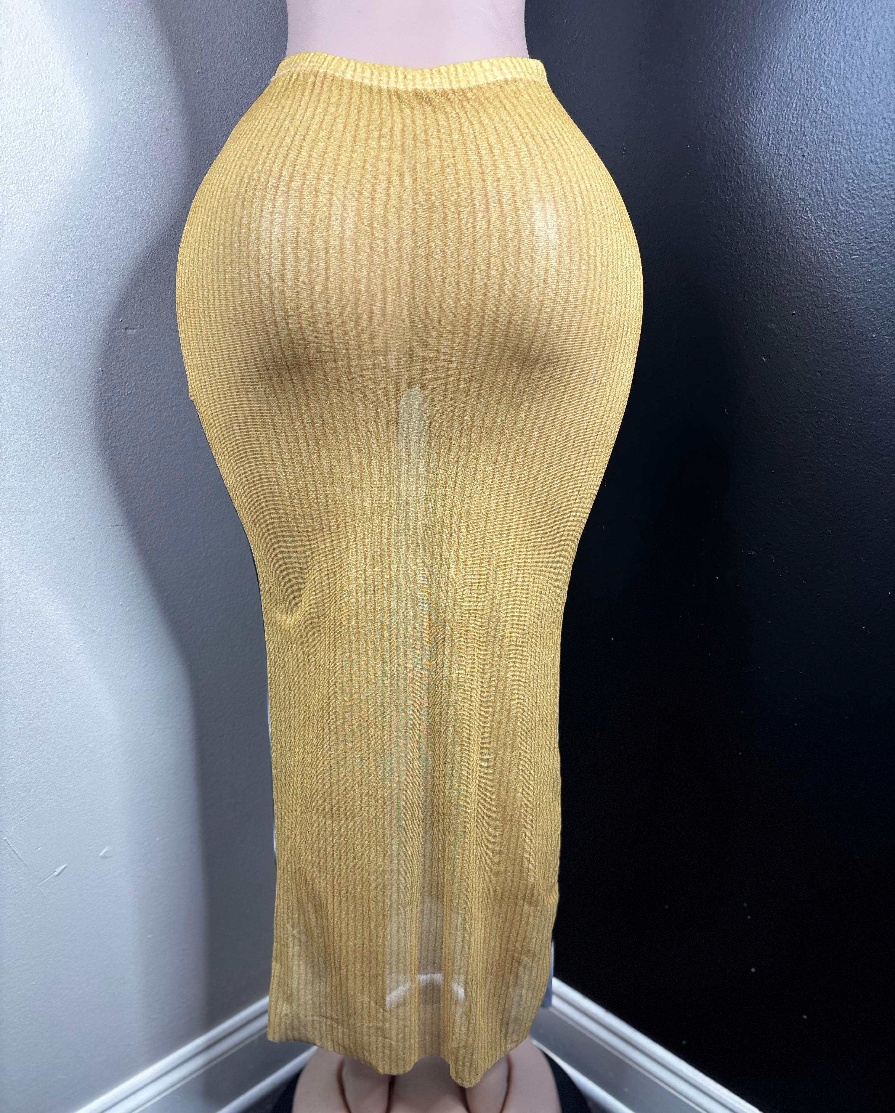 Skull Face Mesh Skirt